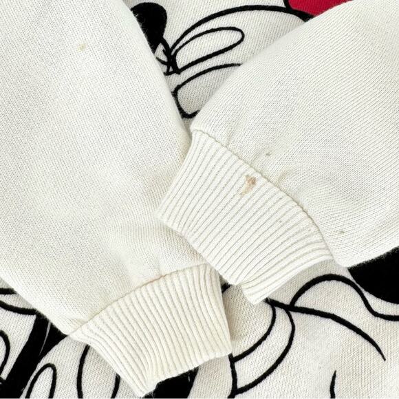 Zara x Disney Mickey Minnie Velvet Graphic Cream Sweatshirt 9-12 Months - Picture 6 of 6
